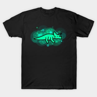 Turquoise Triceratops Rainbow Dinosaurs Series T-Shirt